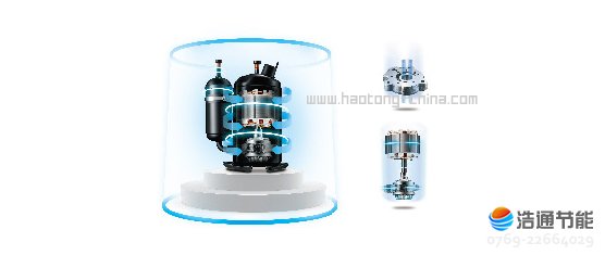 美的別墅型空氣能熱水器康泉RSJF-72/C-B品質卓越的壓縮機